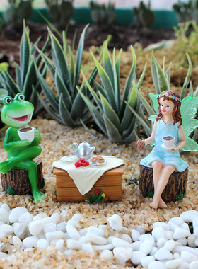 花仙子和青蛙话茶会户外装饰品