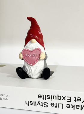 跨境新品情人节小矮人精灵装饰品圣诞老人公仔摆件家居桌面礼物