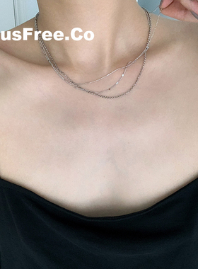 高级925纯银三层满天星链条