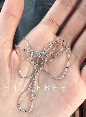 包邮vf定制基本款925水波纹项链