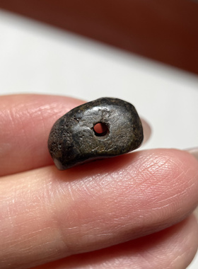 萨珊王朝精美小印章14mm 手工錾刻大磨损念珠卡子配饰配珠老珠399
