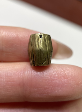 藏传西藏千年天铁托甲珠10.3mm大孔道念珠手串元素diy配珠配饰317