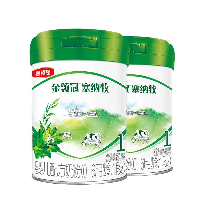 【品牌新客 买一送一】金领冠塞纳牧1段婴儿有机牛奶粉280g*1罐