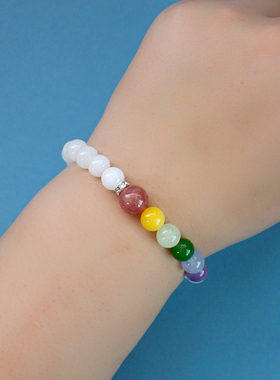 珍巧阁原创手作遇见彩虹七彩手串