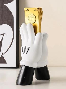 米奇拜金手可爱创意卡通桌面摆件新店开业乔迁送礼物招财手发财手