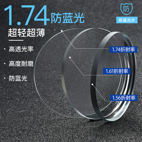 菲尔渡边1.74超薄非球面镜片1.74防蓝光高度近视散光树脂眼镜片 - 图1