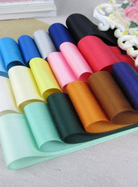 哑光厚缎带发饰diy手工发夹材料