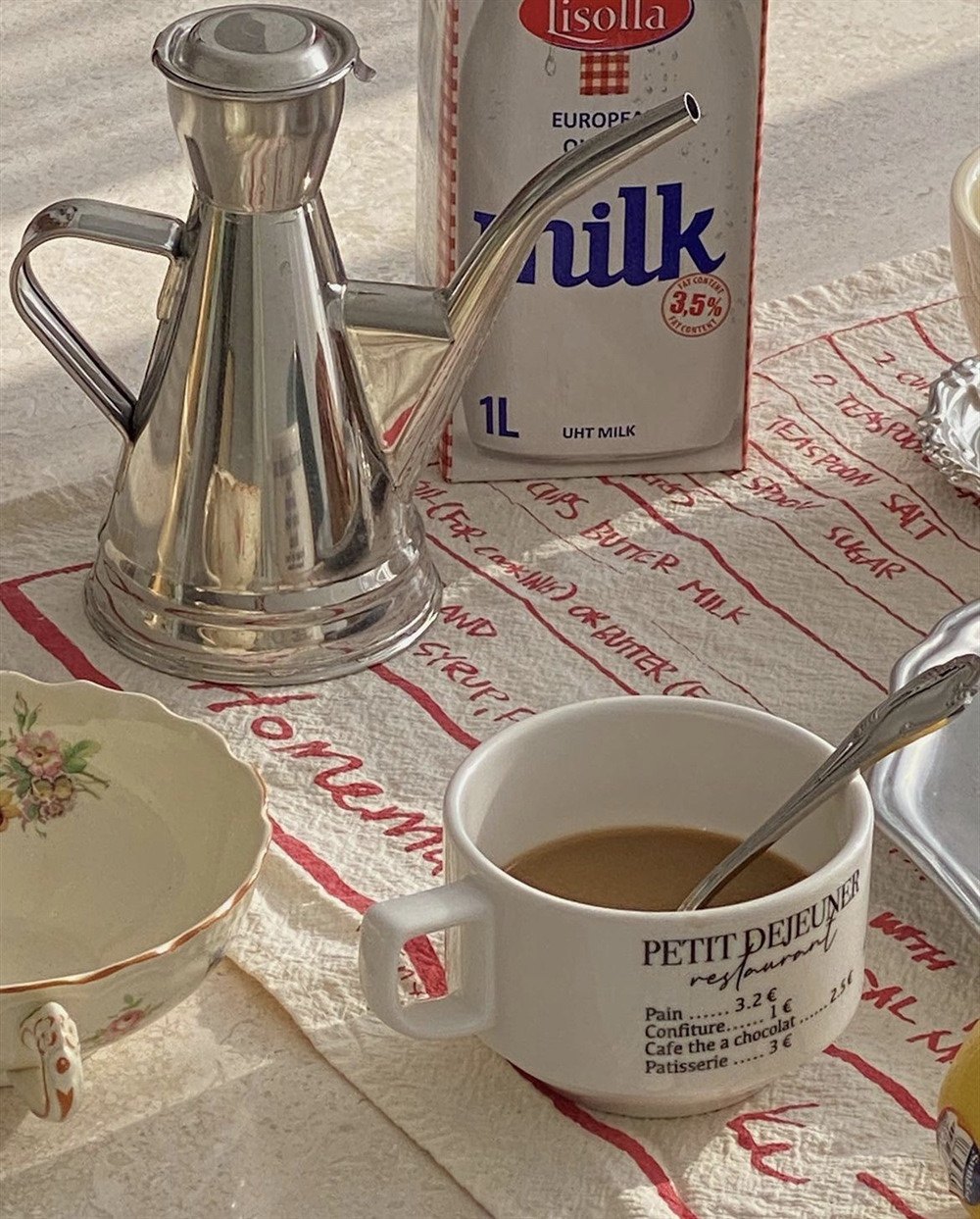 韩式ins博主同款拍照背景布英文菜谱chic挂布餐巾布墙面桌面装饰,淘宝优惠券,粉丝福利购,淘宝优惠卷