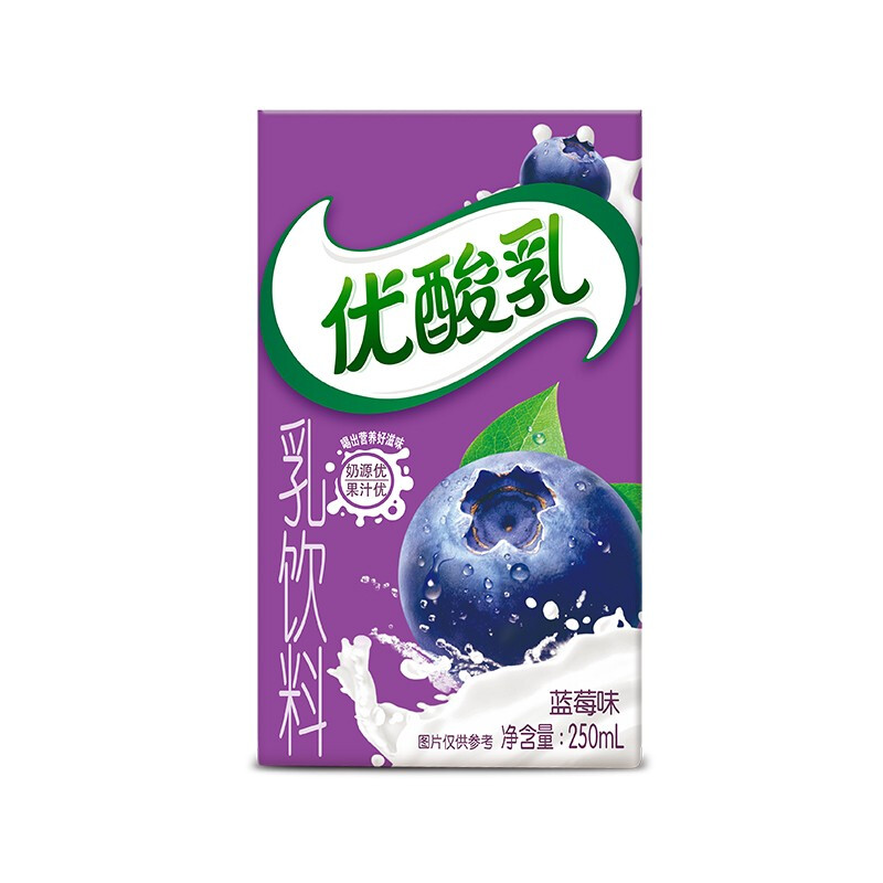 伊利优酸乳蓝莓味250ml*24盒整箱牛奶乳饮料学生营养早餐4~5月 - 图3