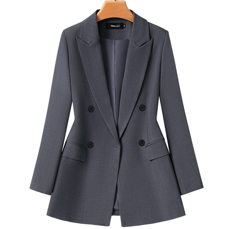 大码胖MM春秋新灰色时尚西装外套直筒裤子职业宽松西服两件套装女,淘宝优惠券,粉丝福利购,淘宝优惠卷