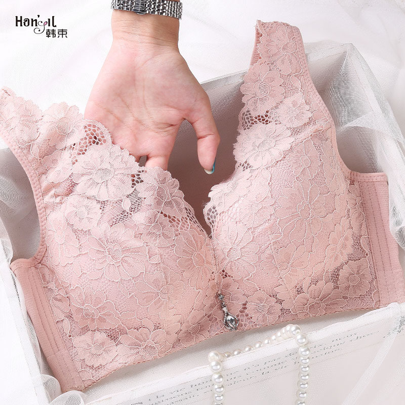 韩束舒适无钢圈收副乳大码性感文胸 韩束内衣文胸
