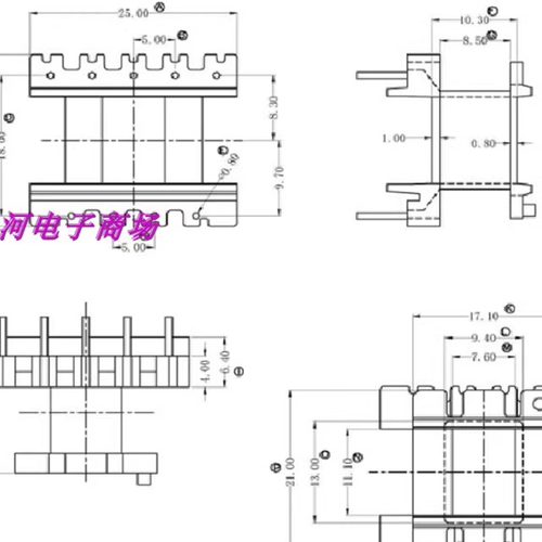 EE25电源变压器骨架 电木骨架磁芯 电木骨架 - 图0