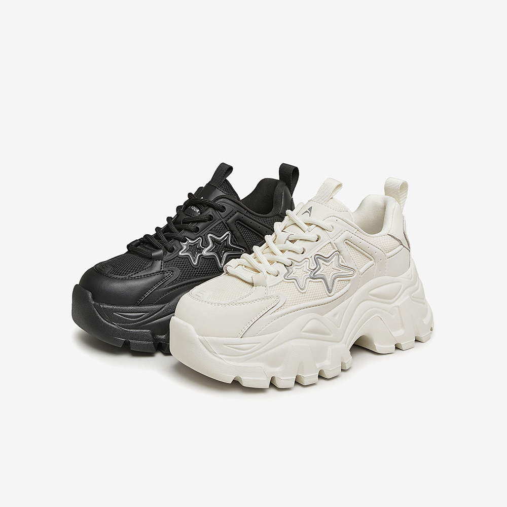 百思图春季新款时尚户外运动休闲老爹鞋厚底女休闲鞋FD129AM4,淘宝优惠券,粉丝福利购,淘宝优惠卷