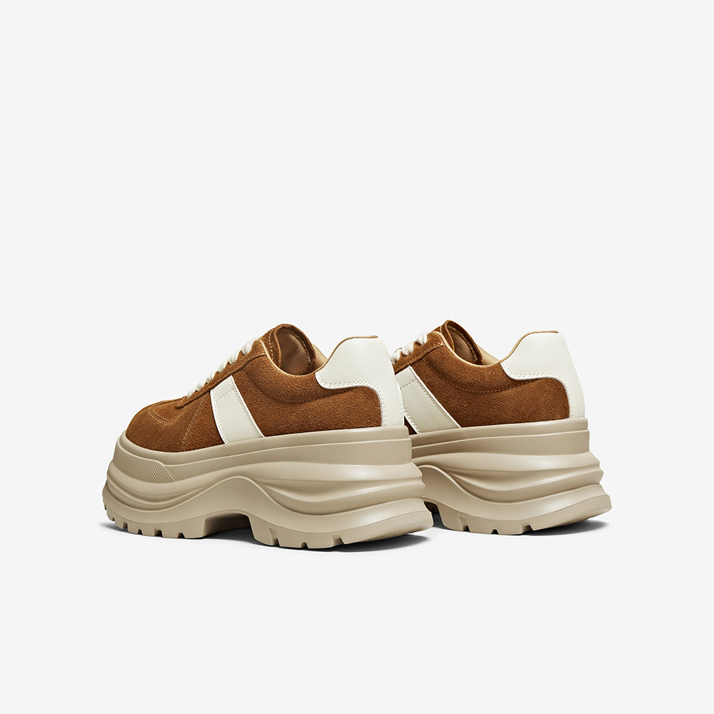 百思图2025春季新款商场同款德训鞋时尚厚底增高女休闲鞋CV259AM6,淘宝优惠券,粉丝福利购,淘宝优惠卷