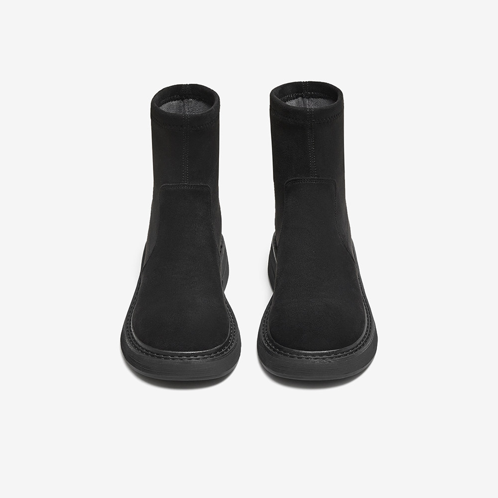 百思图2025冬季商场新款时尚绒面显瘦弹力靴瘦瘦靴女短靴B8112DZ5,淘宝优惠券,粉丝福利购,淘宝优惠卷