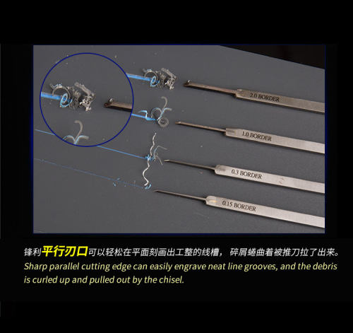 边境模型刻线刀 高达军模推刀BD0007 钨钢材质模型精密刻刀推刀 - 图2