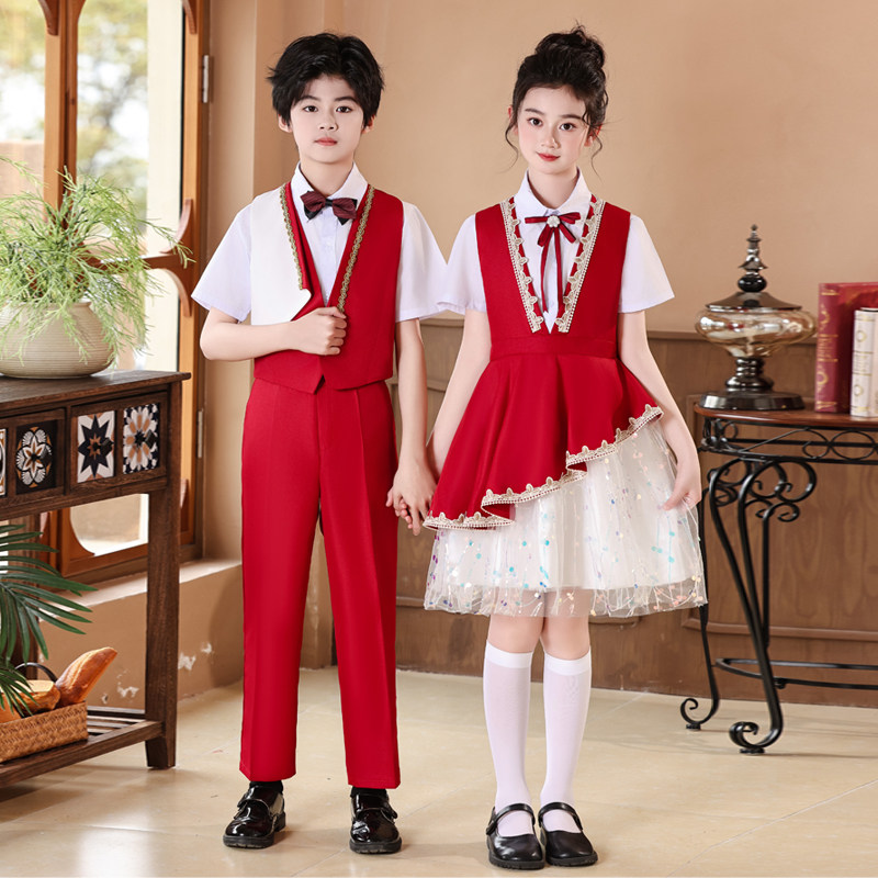 儿童合唱服演出服元旦新款中小学生朗诵合唱团表演服装学院风礼服,淘宝优惠券,粉丝福利购,淘宝优惠卷