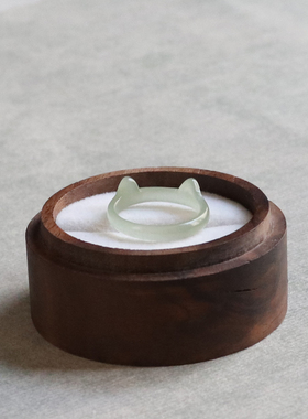 天然绿色和田玉戒指晴水细款