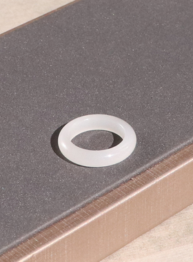 天然和田羊脂白玉素面戒指带鉴定