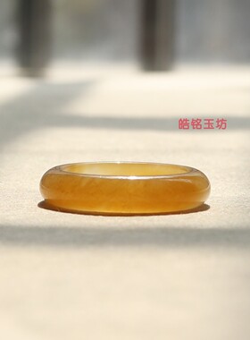 和田玉且末料糖白14号平安戒