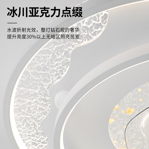主卧房间吸顶灯2026新款现代简约风扇灯led现代简约大气中山灯具 - 图2