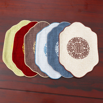 加厚布垫吸水新中式垫子茶台配件垫刺绣禅意茶盘茶巾茶道茶台茶旗