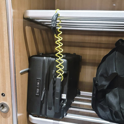 欧洲旅游行李箱防盗锁防丢可伸缩便携密码锁托运安全防盗头盔锁 - 图2