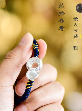 纯银s925莲花圆嘎乌盒手绳手链