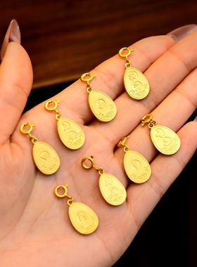 s925纯银镀金八大菩萨手绳吊牌