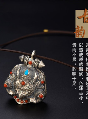 纯银精工大鹏金翅鸟男女款嘎乌盒