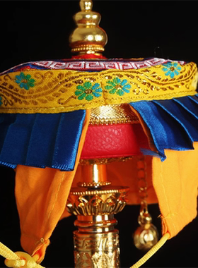 藏式绣花伞盖尘罩筒型手摇帽子