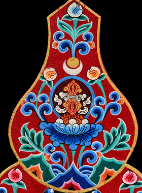 工艺尼泊尔木质密宗彩绘酥油花