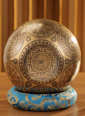 尼泊尔手工药师佛满月钵佛音碗