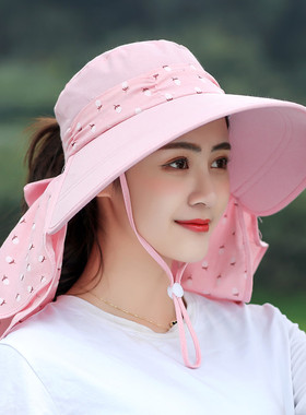 大檐遮阳帽女户外夏季防晒采茶帽
