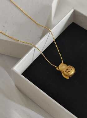 春醒 | 蓝水如意招财喵925纯银闪链可调节长度翡翠项链锁骨链