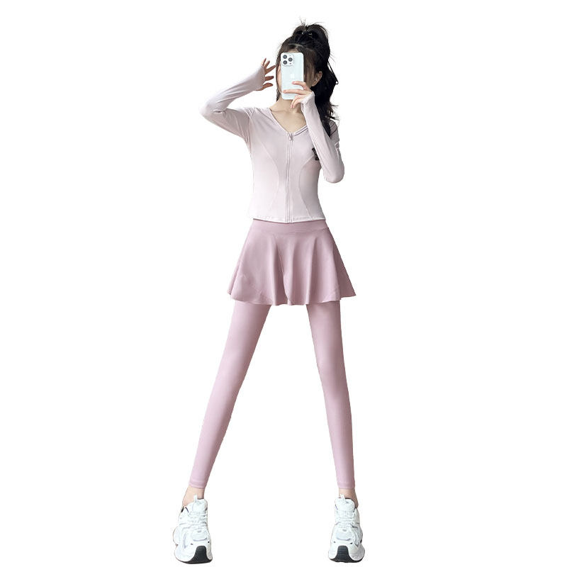 瑜伽套装女2026新款晨跑服运动上衣羽毛球裙裤健身爬山衣秋季长袖,淘宝优惠券,粉丝福利购,淘宝优惠卷