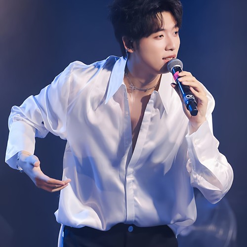 周深明星同款手工钉珠短款男士西装春秋季舞台演出服手工花朵外套 - 图1