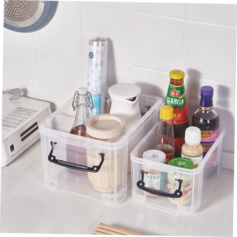 Storage box plastic box transparent dormitory organize boxes-图2