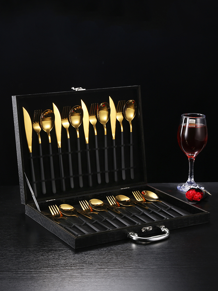 stainless steel Western tableware knives and forks 22 pieces-图0