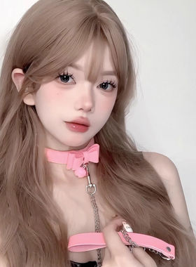 纯欲choker蝴蝶结铃铛美拉德项链