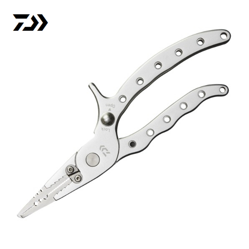 DAIWA/达亿瓦 ALUMI PLIERS 200H 超轻量铝合金路亚钳控鱼钳PE剪 - 图0