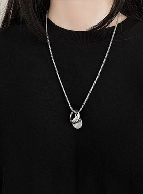 王一博同款戒指ins毛衣链男