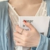 Hàn Quốc xoắn hình học mở vòng nhẫn ngón tay nữ tính cách hoang dã nhẫn in gió cá tính vòng cong - Nhẫn nhẫn cặp pnj Nhẫn