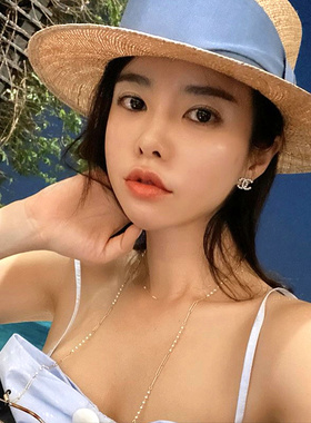 网红宝草夏天沙滩海边防晒帽子