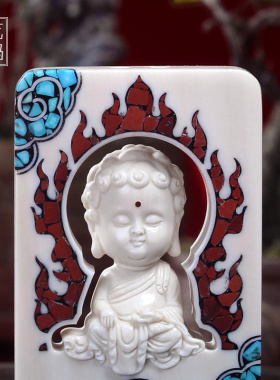 守艺猛犸牙雕大日猛犸吊坠