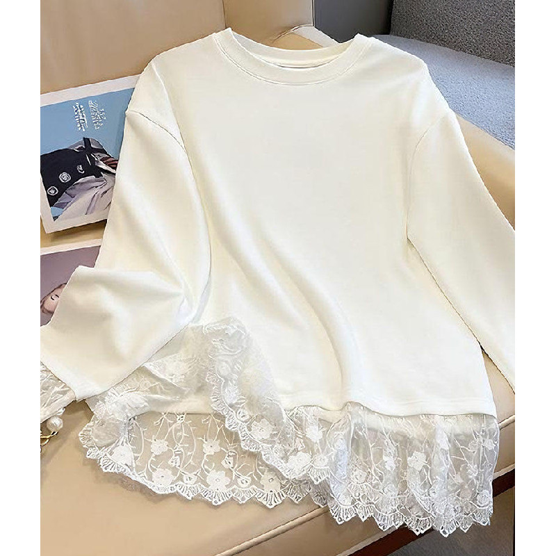 胖mm特大码2-300斤蕾丝花边德绒长袖T恤女秋冬宽松加绒保暖打底衫,淘宝优惠券,粉丝福利购,淘宝优惠卷