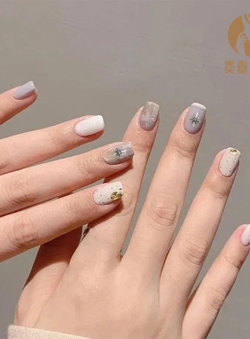 复古月牙星星合金螺纹新美甲饰品