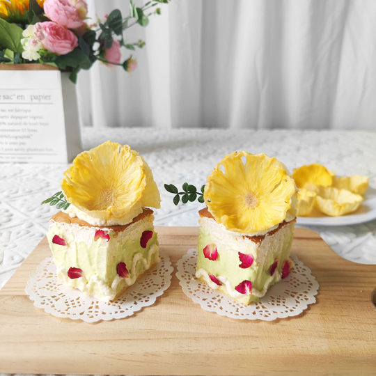 徐小豆碗形菠萝干果片 西点心蛋糕top装饰凤梨干西餐烘焙水果干