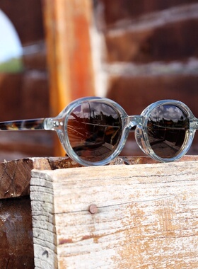 贝雷尼玳瑁色茶色板材时尚复古潮遮阳椭圆太阳镜个性窄框小框墨镜