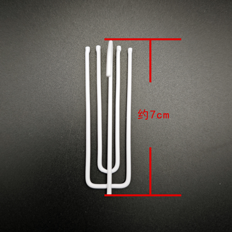 窗帘挂钩勾子白四爪挂钩烤漆防锈免打孔家用布带扣环轨道四叉挂钩 - 图0